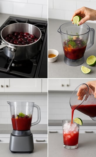 cherry limeade step-by-step