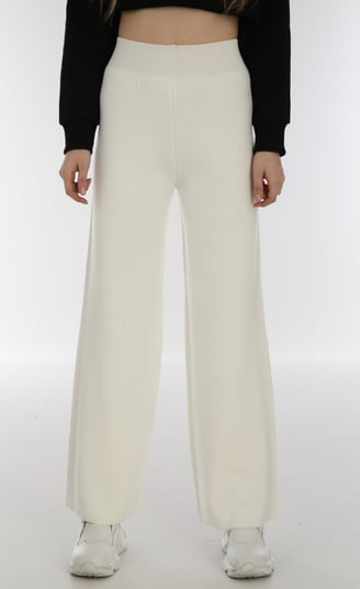 Rongzhiyue: White wide-leg pants