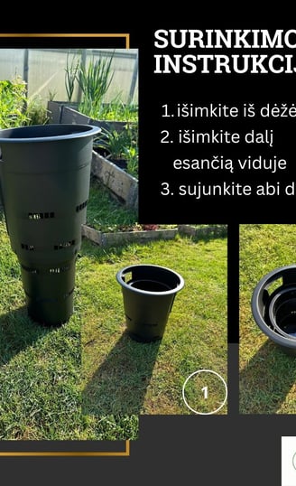 Įkasamos komposto dėžės instrukcija 1