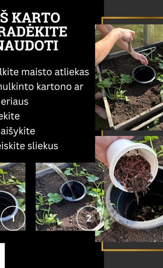Įkasamos komposto dėžės instrukcija 3