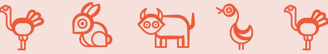 orange animal icons