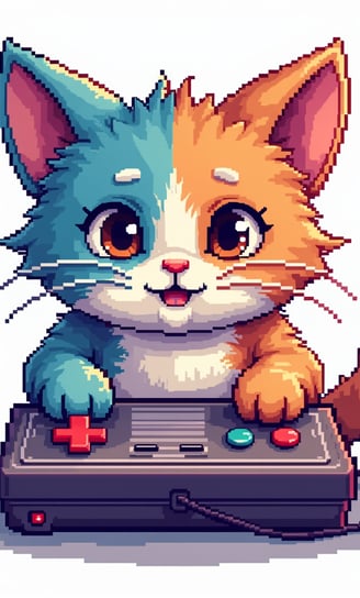 a cat playing video games on a video game console