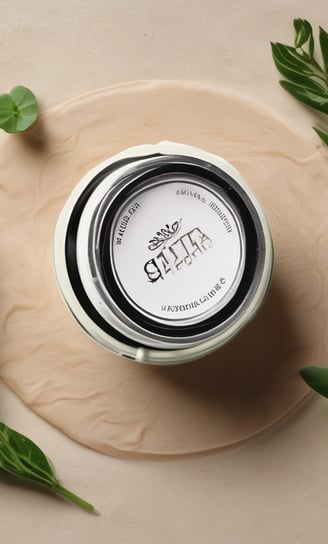 A cosmetic tube labeled 'Plantae Bio Crema Corpo' is placed on a log surrounded by natural vegetation and rocks, depicting an outdoor setting.