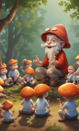 a gnome with a red hat and a gnome with a red hat