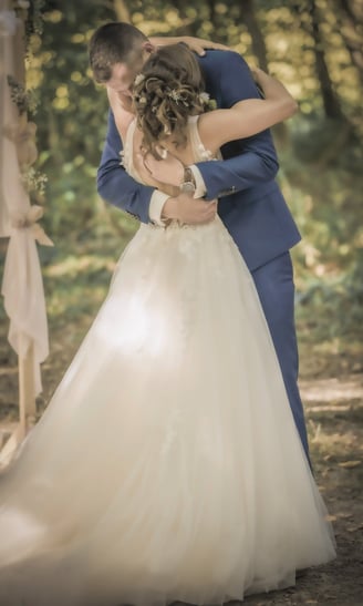 photo de mariage désaturée