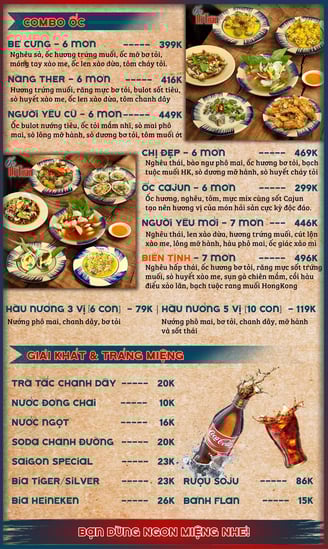Combo ốc tại Ốc Dì Toàn - Top 1 quán ngon quận Tân Bình