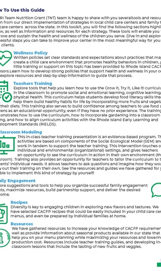 Seeds for Healthy Eating Habits Page Example with Icons