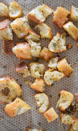 bread on a baking sheet