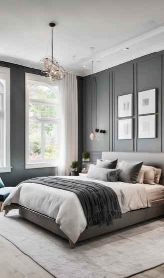 Modern, chic, bedroom with a bedroom, Home renovation in the GTA