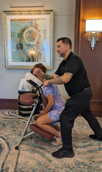 Daniel chair massage event in amelia island