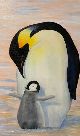 Emperor Penguin and its Chick