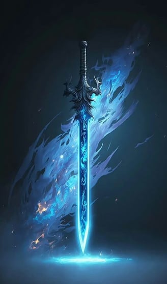 Magical flaming sword