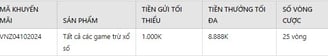 Khuyến mãi 100% cho lần đầu nạp tiền trên VNZ66