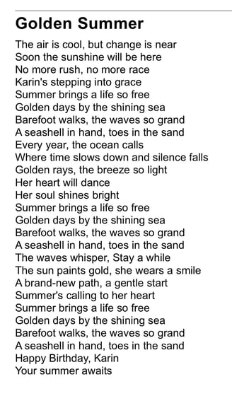 a written poem or song 