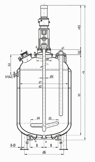 glass lined chemical reactor / vessel / storage tanks