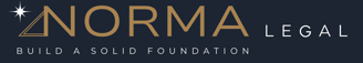Logo for Norma Legal with the tagline build a solid foundation