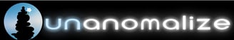 uap brand black banner with uap logo, blue sky, white orchid growing on black cairn, brand letters in blue & white neon haze