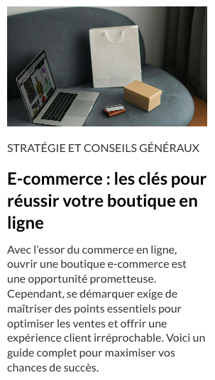 E-commerce, les clés pour la réussite de votre boutique en ligne