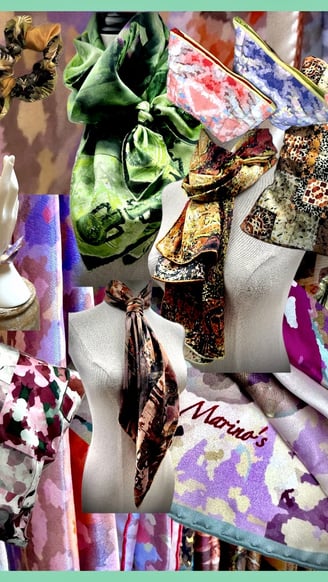 Marino's - une affaire de famille - Accessoires mode - collections foulard soie - artisanat - art 