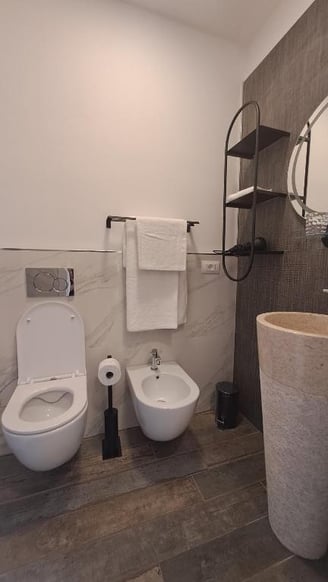 a bathroom with a toilet and a sink