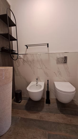 a bathroom with a toilet and a sink
