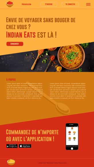 Maquette site Indian Eats