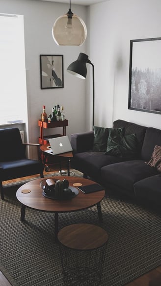 Bright living room with modern inventory