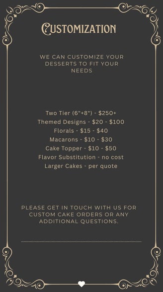 menu and pricing