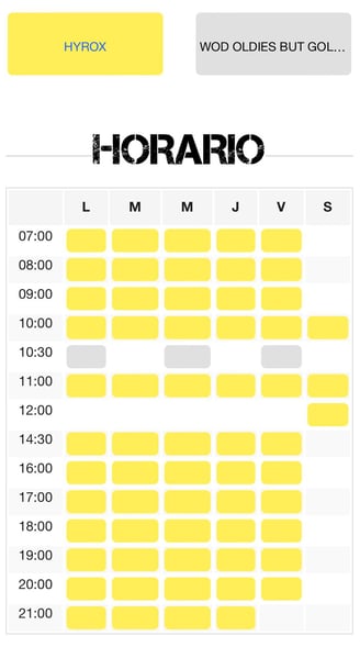 HORARIOS HYROX RIVAS AREA91 HPS