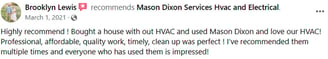 Testimonial 2: Would highly recommend and use again