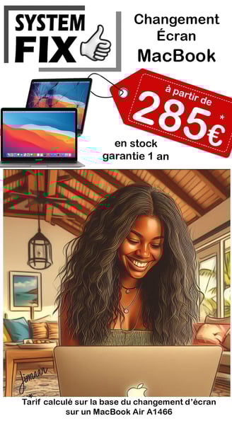 Réparation écran MacBook en Guadeloupe, à Jarry