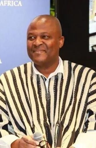 Ibrahim Mahama speaking at a Conference.