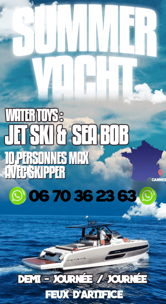 a poster for a summer party with a boat