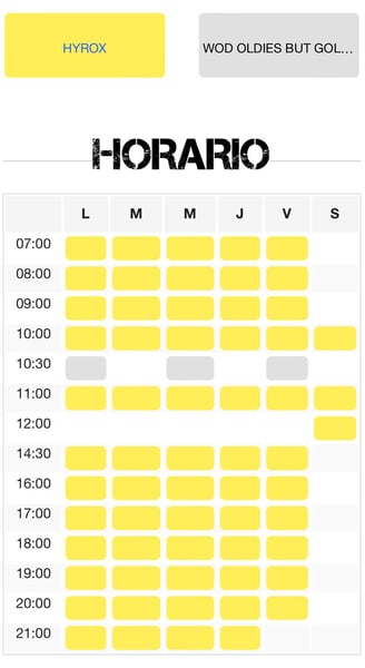 Horarios Hyrox Rivas Area91HPS