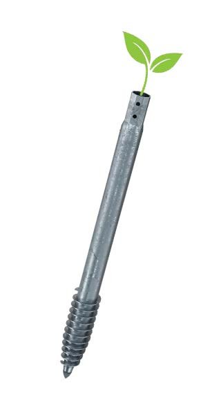 ground screws, tornillos de cimentación, cimentación en seco, sostenible