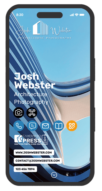 capturing design: a digital business card design for architecture photographers