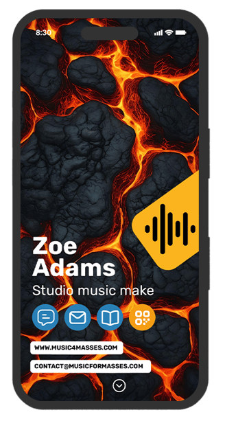 digital business card for music maker and producer