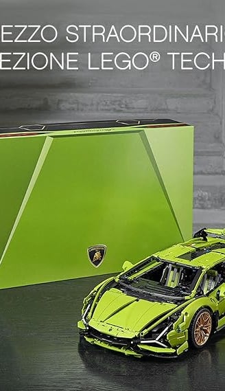 Modello LEGO Lamborghini Sián con dettagli precisi