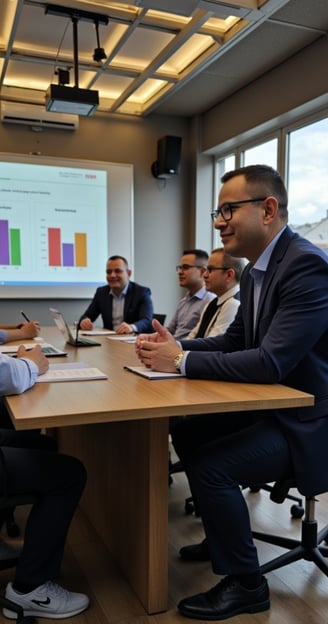 a man in a suit and tie is sitting at a table, darouiche darouiche