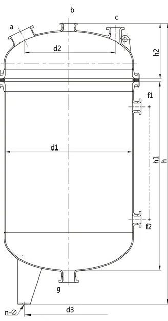 glass lined chemical reactor / vessel / storage tanks