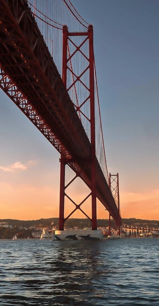 April 25th Bridge during a Lisbon Sunset Cruise