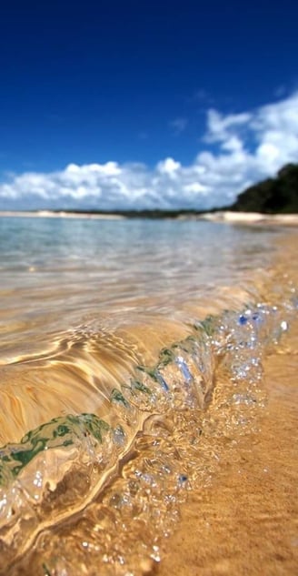 Image of very clear Ocean Waves by Joya Banaka