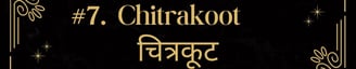 a black and gold frame with the words, 7 chitrakoote