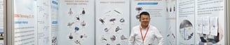 a man standing in front of a display of a display of various types of tools