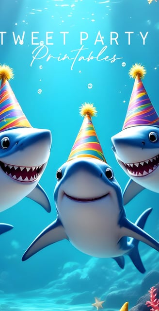 Shark Birthday Invitation, Boy Pool Party Invitation, Cute Shark Invite