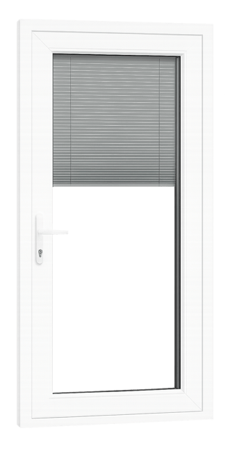 Single UPVC door with double-glazed panel installed in Auckland home, New Zealand