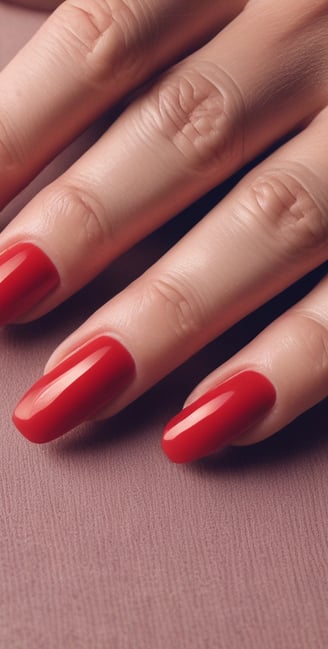 A close-up of a hand with long, natural nails, covered in a glossy, sticky substance. The focus is on the fingers, which are spread apart. In the background, part of a face is visible, slightly out of focus.