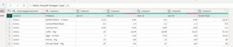 remove rows in power query