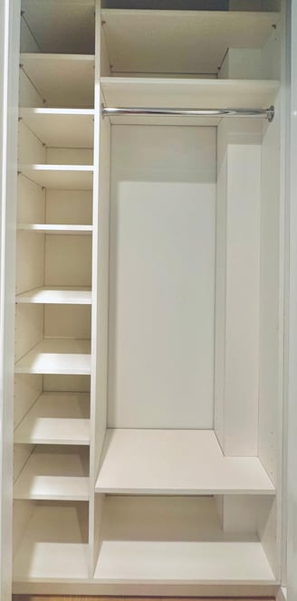 a closet with a closet space for a closet