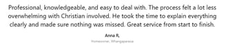 homeowner, shares how Christian made the insurance process easier and stress-free